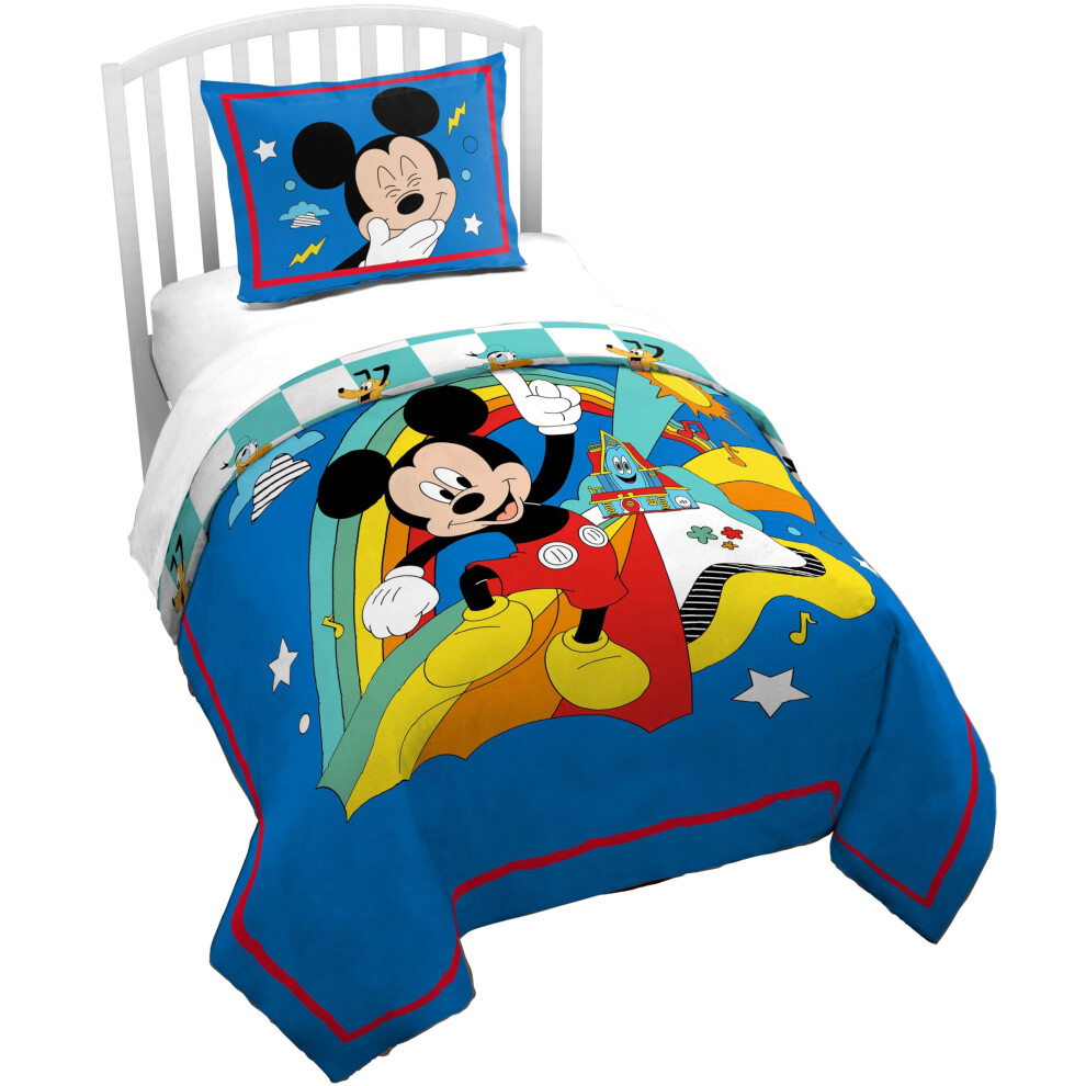 Parure de lit 2 pi   ces avec housse de couette et taie d'oreiller Jay Franco, literie pour enfant ultra douce et confortable (coussin non inclus),