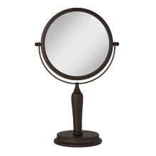 Zadro Anaheim 8.75 Round Non-Lighted Makeup Mirror 5X 1X Magnifying Makeup Mirrors Rotating Head Makeup Mirror for Desk