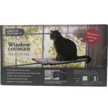 K&H Pet Products Window Lounger Cat Window Perch for Large Cats Sturdy Kitty Sill Window Hammock Bed Steel Frame Sturdy Suction Cups Washable She