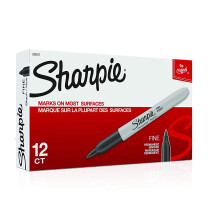Permanentn fixky Sharpie s tenk m hrotom, cierna 30051 (72 fixiek)
