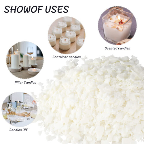 CLTNIKET Κερί Σόγιας για Κεριά - Σακούλα 2 lb (32oz) - Νιφάδες Κεριού Σόγιας Pure Nature DIY 2