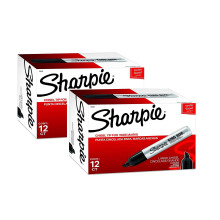 Sharpie Chisel Tip Pro Permanent Markers King Size Black 24-Count