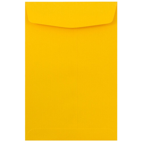 JAM PAPER 6 x 9 Open End Catalog Premium Envelopes - Sunflower Yellow - 100/Pack