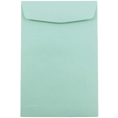 JAM PAPPER 6 x 9 Open End Catalog Premium Kuvert - Aqua Blue - 100/pack