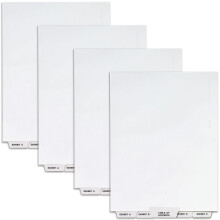 Avery Legal Exhibit Binder-Trennbltter, vorgedrucktes Exponat AZ und Inhaltsverzeichnis, Tabs unten, ungelocht, Letter-Format, 1 Satz sortiert, 4 S