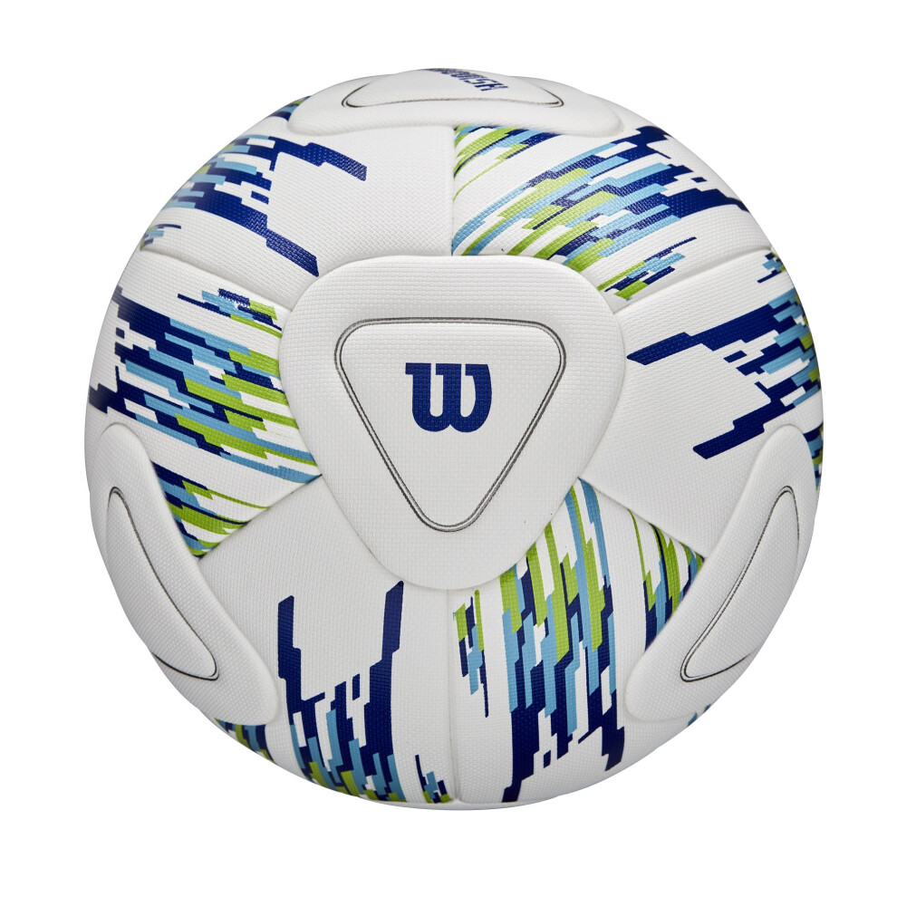 WILSON NCAA Vanquish Match Soccer Ball - Size 5  White/Blue/Green