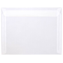 Papel de mermelada 9 1/2 x 12 5/8 Sobres de vitela translcido de folleto - Clear - 25/Pack