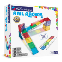 MAGNA-TILES Rail Racers 33-Piece Magnetic Construction Set  The Original Magnetic Building Brand