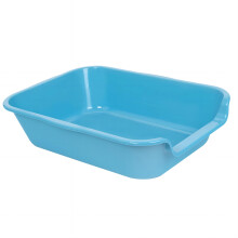 Blaucasa 1er-Packung extra große Hundetoilettenwanne (ABS-Material), Jumbo-Seniorentoiletten mit niedrigem Einstieg für mehrere Kätzchen, große K