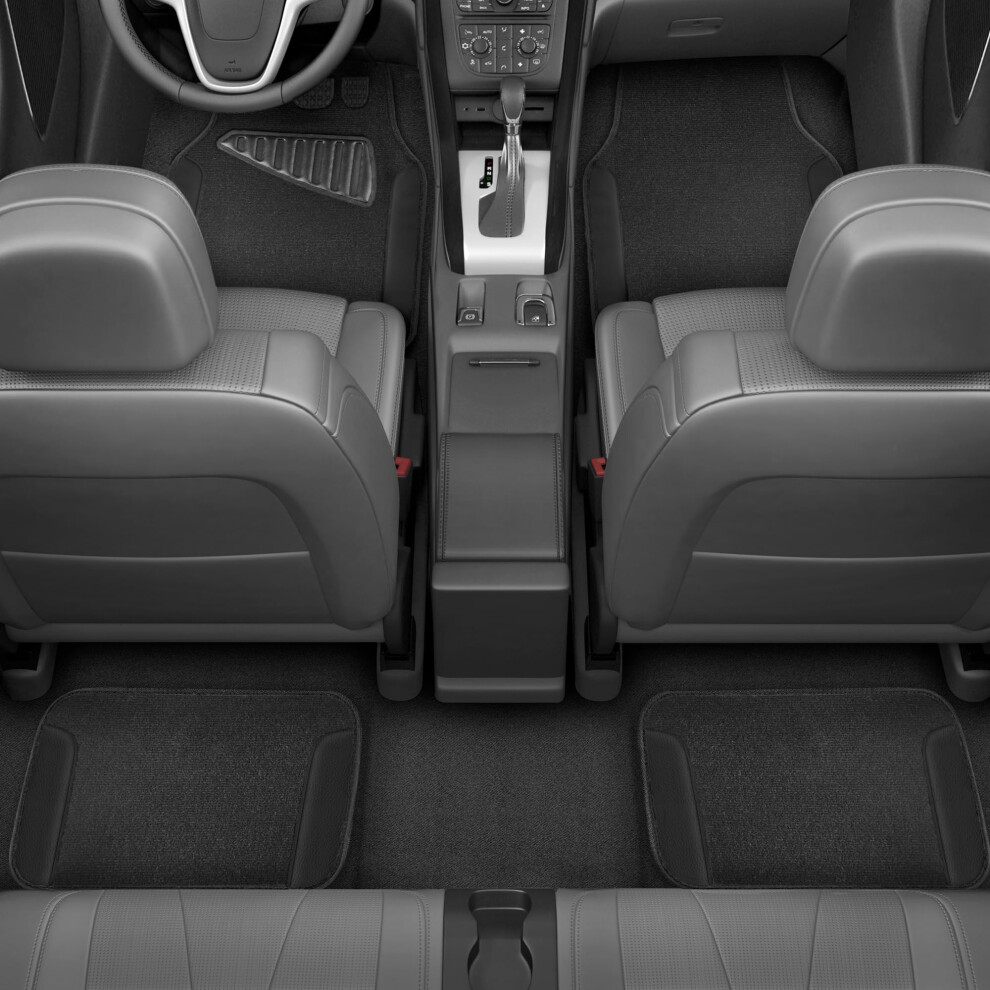 Motor Trend Waterproof Car Floor Mats Universal Fit Car Mats With Driver Heel Pad Leather Car Carpet Floor Mats For Suv Van Sedan Truck Anti-Slip Back 826942166310