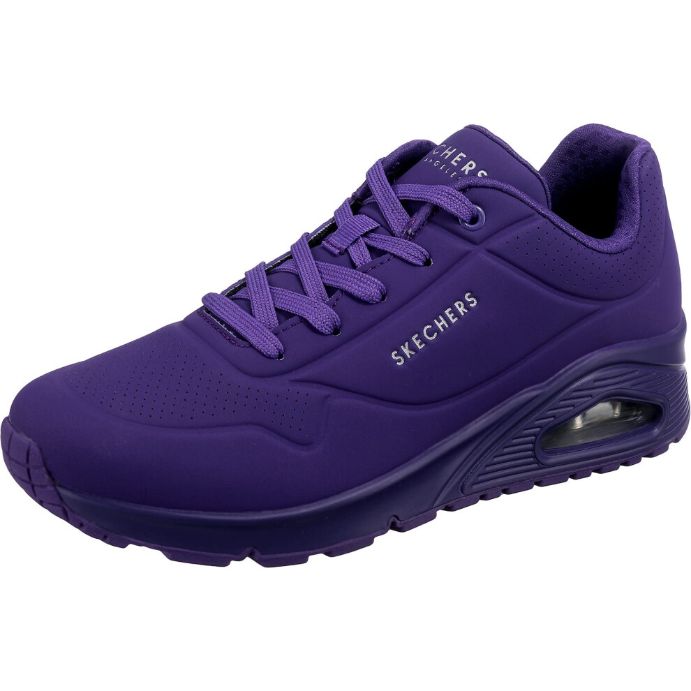 Skechers Women's Uno-Night Shades Sneaker Purple 9
