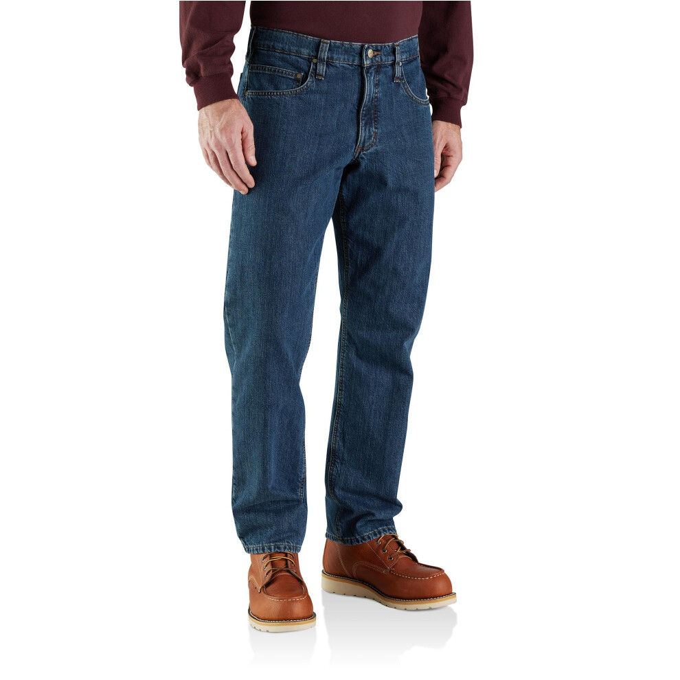 Carhartt Men's Relaxed Fit Flannel-Lined 5-Pocket Jean  Canal  32 x 30