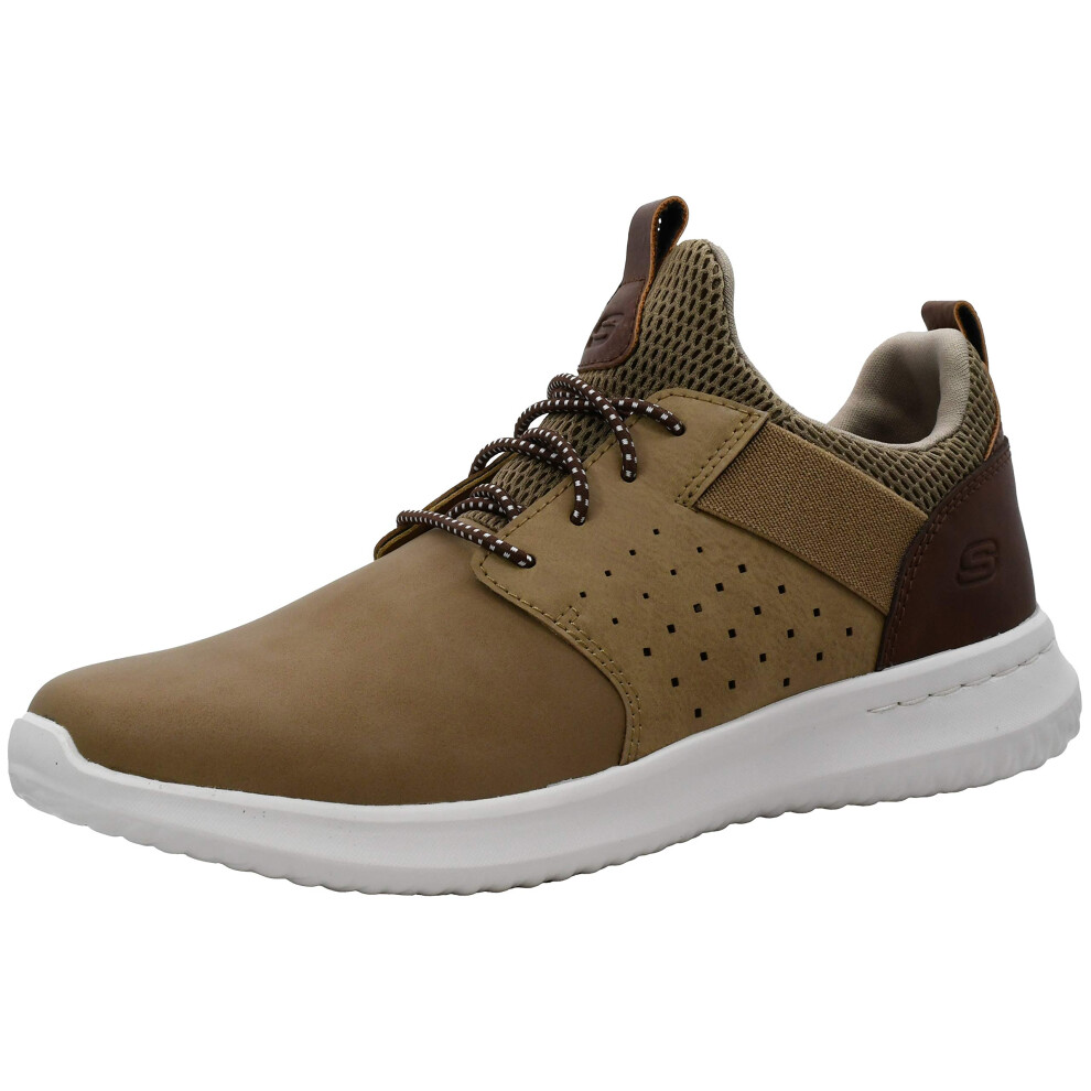 Skechers Men's Delson- Axton Slip On Trainers Light Brown 12