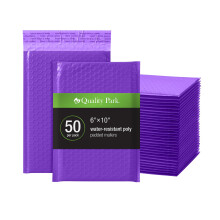 Quality Park Bubble Mailers 6 x 9 Lila Poly Mailers Vadderade kuvert Fraktpsar Vattentt sjlvfrsegling 50 per kartong (QUA85904)