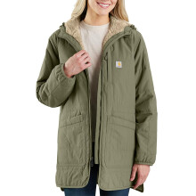 Carhartt Dames Rain Defender Losse Fit Lichtgewicht Geïsoleerde Jas, Dusty Olive, X-Large
