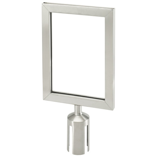 Winco Stanchion Top Sign Frame Stainless Steel