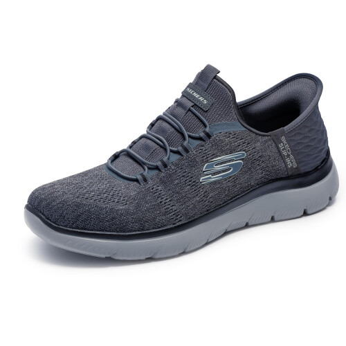 Skechers Skechers Uomini Summits Key Pace Sneaker Slip-in, Charcoal/Nero, 12