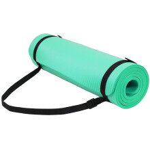Fitvids Yogamat 1/2-inch Extra Dikke Hoge Dichtheid Oefenmat Anti-scheur Oefening Yogamat met Draagriem Geschikt voor Diverse Yoga Oefeningen Aqua