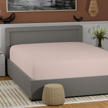 100% Cotton Soft Pink King Size Fitted Sheet Only Lightweight & Breathable Bottom Sheet Cool & Crisp Easy Fit 17 Deep Pocket King Fitted Sheet (78