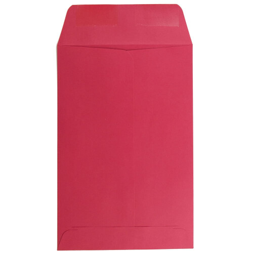 JAM PAPER 6 x 9 Open End Catalog Colored Recycled Envelopes - Red Recycled - 100/Pack 1