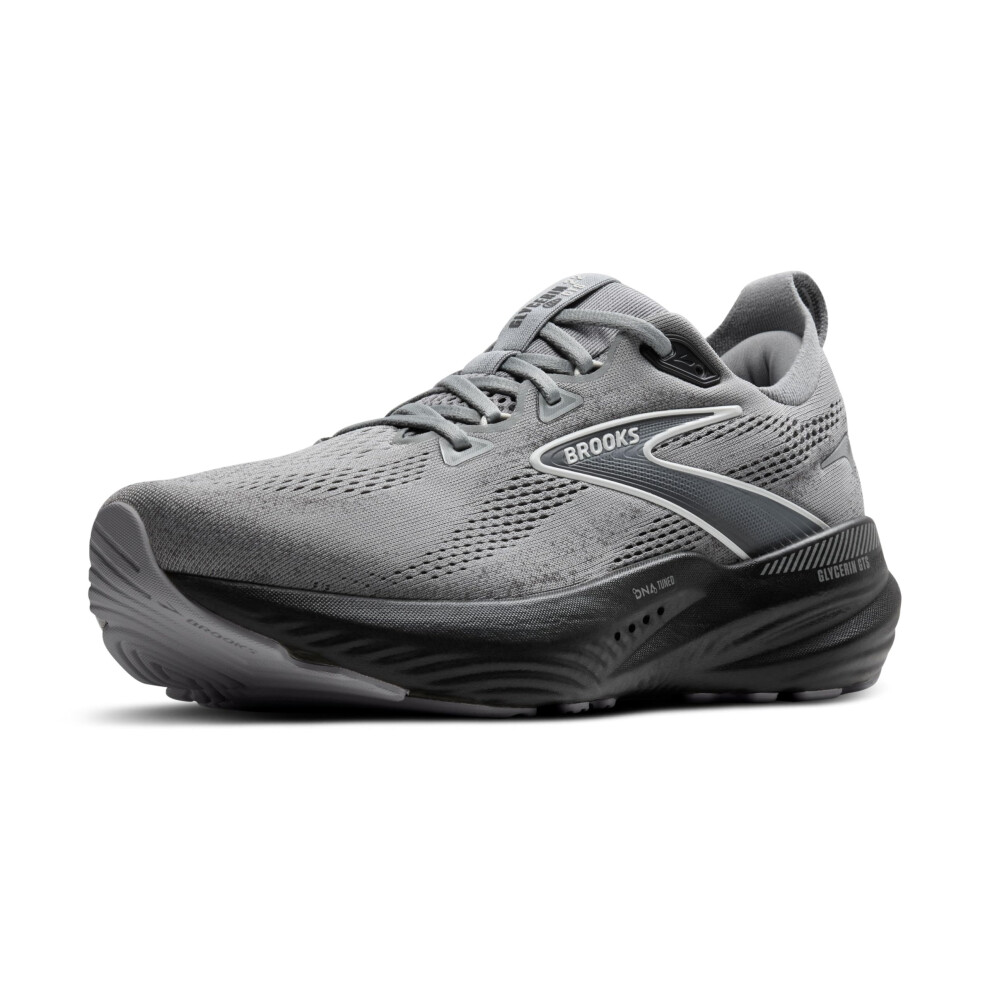 Brooks Mens Glycerin GTS 22 Supportive Running Shoe - Primer Gray/Ebony/Bluewash - 14 Medium
