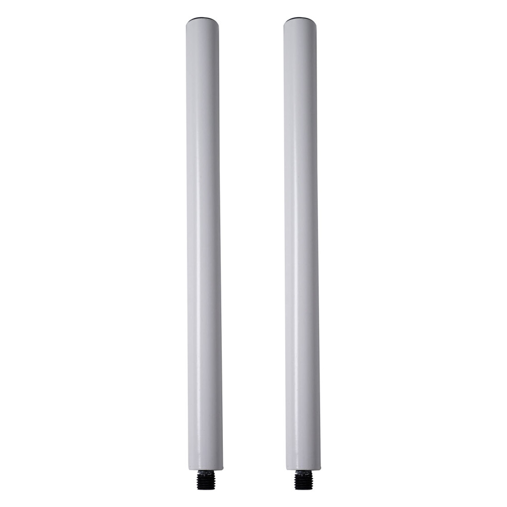 Sound Town 2-pack 20"""" Subwoofer/Speaker Extender Poles  Fits M20 Threading 110 LB Load Capacity White (STSD-M20W-PAIR)