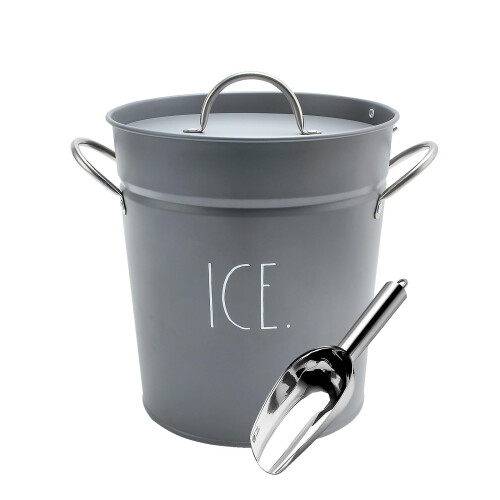 Secchiello Portaghiaccio In Acciaio Inox Con Coperchio E Pinza – Elegante E Isotermico Per Le Tue Feste - 4