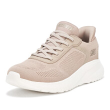 Baskets Skechers BOBS Squad Chaos-Current Muse pour femme, mod le mains libres, couleur taupe, pointure 44,5