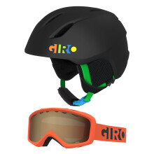 Giro Launch CP Blocos de festa preto fosco/Blocos pretos laranja SM (52-55,5 cm)