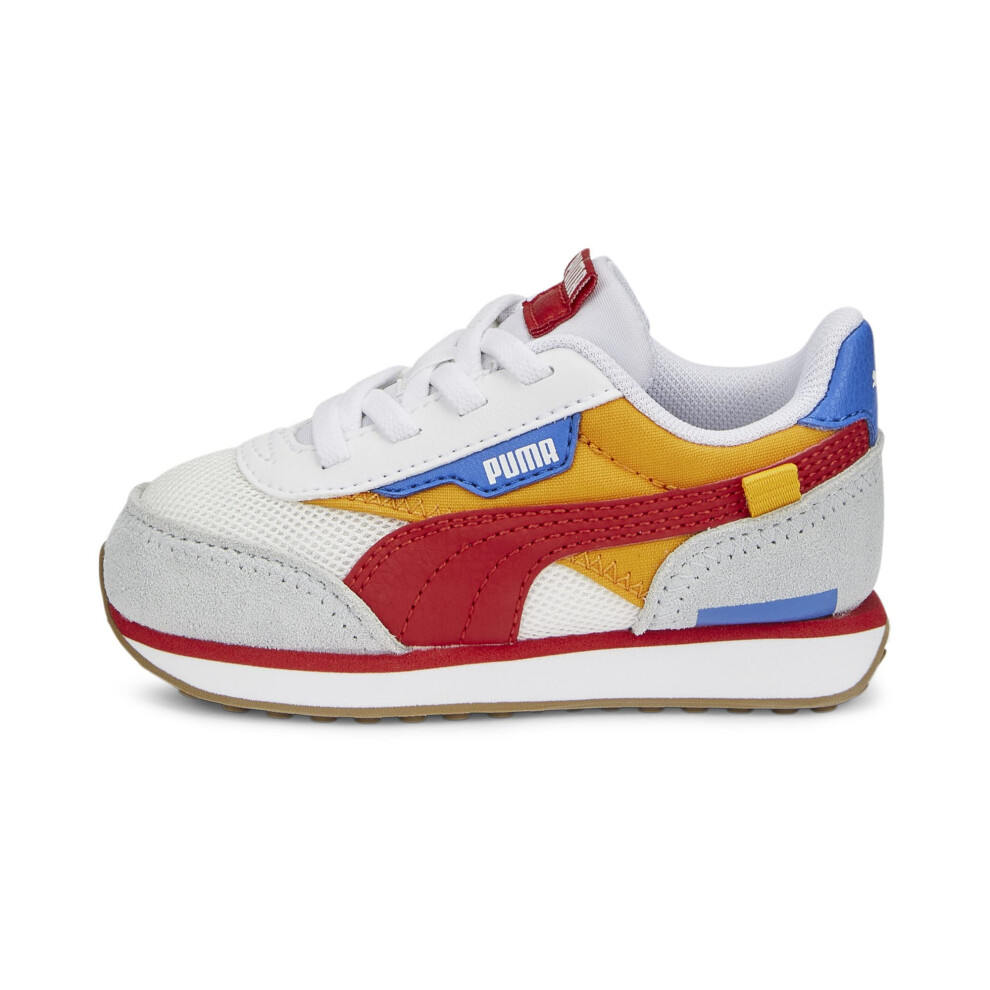 PUMA Alternative Closure Shoes Kids Future Rider Sneaker  Splash White-Zinnia-for All Time Red  4 US Unisex Toddler