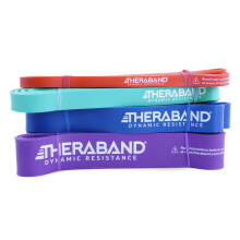 THERABAND High Resistance Bands Set of 4 Elastic Super Bands for Improving Flexibility Injury Rehab & Full Body Workouts Heavy Duty Stretch Bands