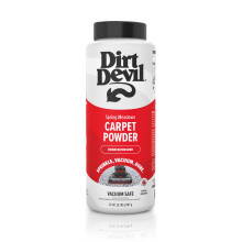 Polvo para alfombras Dirt Devil, 32 oz, refrescante y eliminador de olores para habitaciones, aroma Spring Meadows, para aspiradora, seguro para