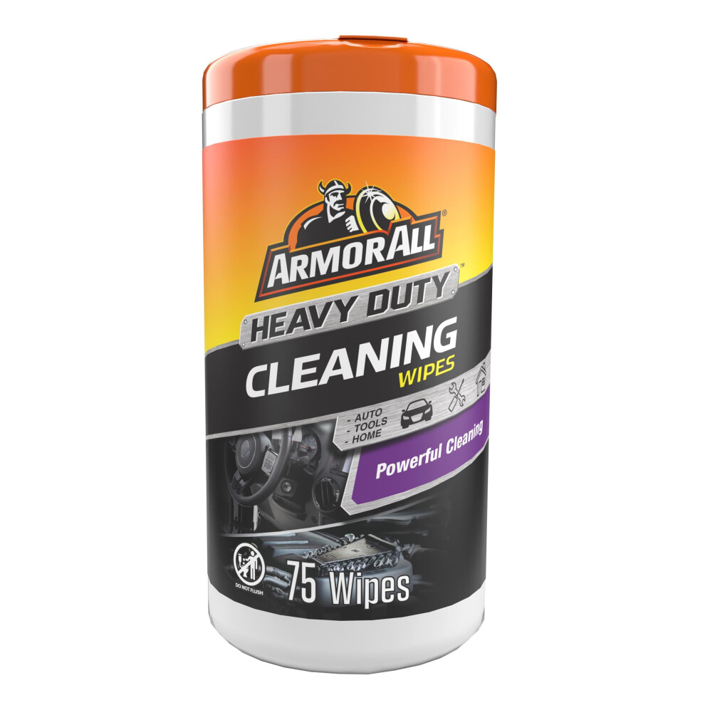 Armor All Heavy Duty Cleaning Wipes Disposable Car Wipes (75 Count)