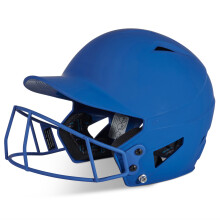 Kask do odbijania softballu CHAMPRO HX Rise Fastpitch z maska w jednolitym kolorze z matowym wykonczeniem Royal HXFPMRYS HXFPMRYS HXFPMRYS HXFPMRYS