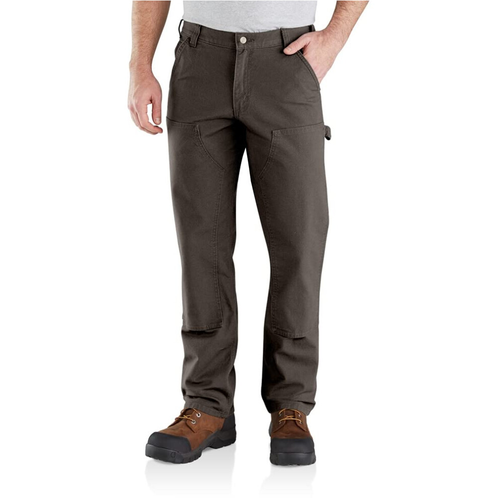 Carhartt Mens Rugged Flex Relaxed Fit Duck Double-Front Utility Work Pant42W x 32LDark Coffee