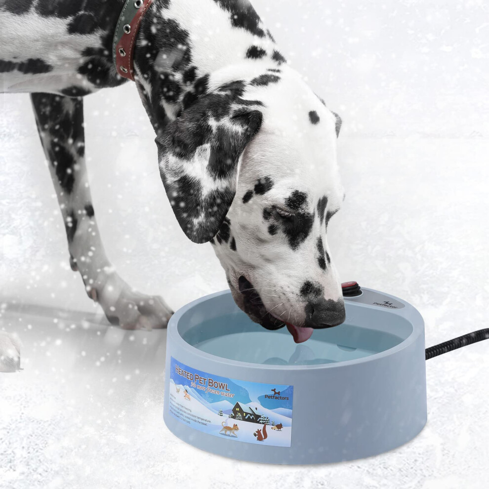 Petfactors Podgrzewana Miska Dla Zwierzat Domowych Miska Termiczna Pies Pies Podgrzewana Miska Na Wode Z 69 -Calowym Odpornym Na Zucie Sznur I Wo-image