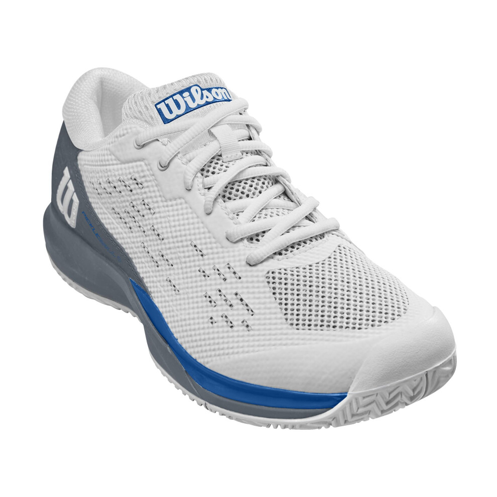WILSON Men's Rush Pro Ace Pickler Sneaker  White/Grey/Classic Blue  11.5