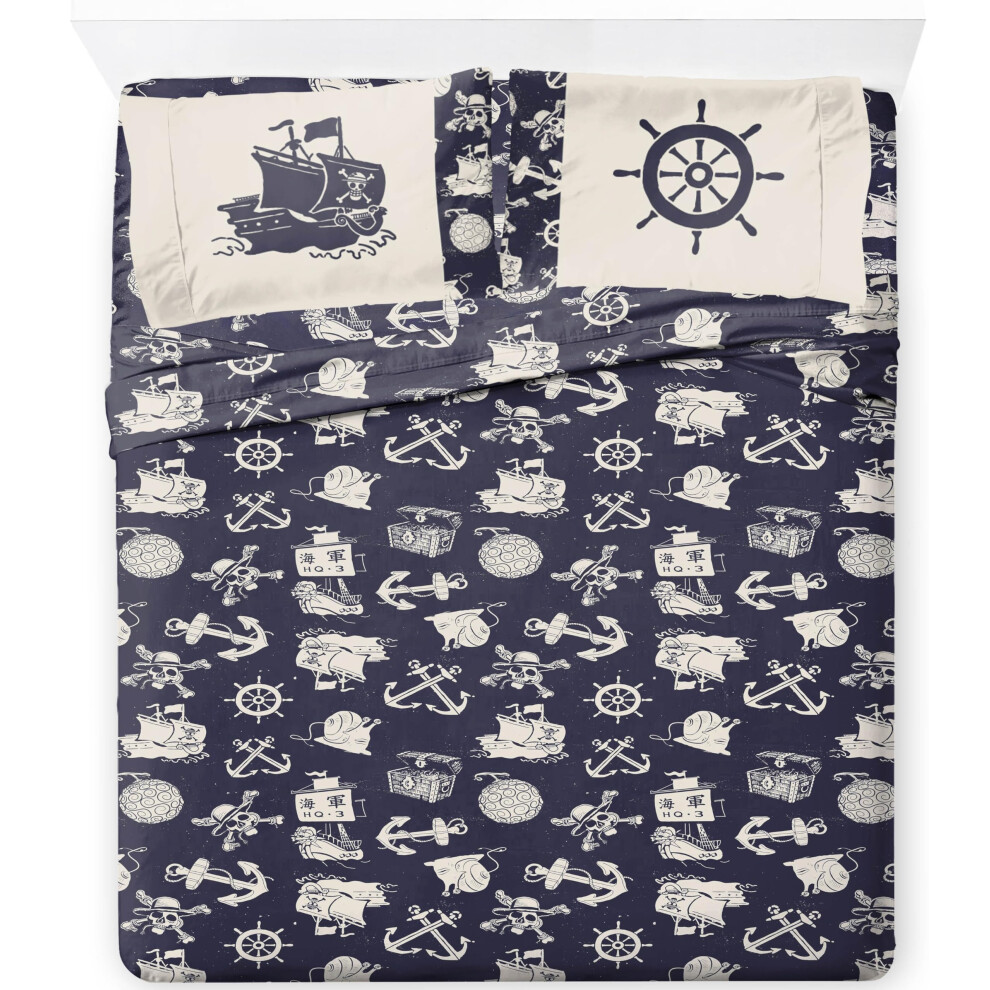 Parure de lit double Jay Franco Disney L'Étrange Noël de Monsieur Jack - Parure de lit 4 pièces ultra douce pour enfants - Draps en microfibre Ja