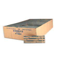 Huron Flat Coin Wrapper Nickel Rolls $2 Blau (1.000 St  ck)