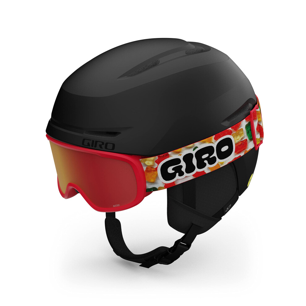 Giro Spur Combo Pack Kids Ski Helmet - Snowboarding Helmet with Matching Goggles for Youth  Boys  and Girls - Matte Black S 52-55.5cm