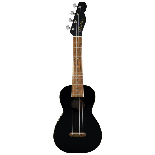 Fender Fender Monterey Concert Ukulele - Μαύρο Πακέτο με Δέκτη Gig Bag και Εκπαιδευτικό DVD Austin Bazaar 1