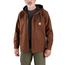 Carhartt Chemise Jac à Capuche Heavyweight Relaxed Fit pour Homme, Mocha Heather, Medium