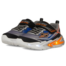 SKECHERS Boy's Flex-Glow Ultra Sneaker Black/Silver 6 Toddler