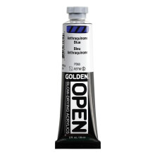 OPEN Slow-Drying Acrylics by GOLDEN Anthraquinone Blue 2 fl oz. tube Professional Acrylic Paint Semi-Transparent