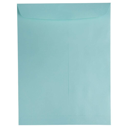 JAM PAPER 10 x 13 Open End Catalog Premium Envelopes - Aqua Blue - 50/Pack