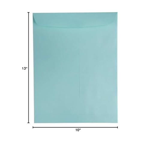 JAM PAPER 10 x 13 Open End Catalog Premium Envelopes - Aqua Blue - 50/Pack 2