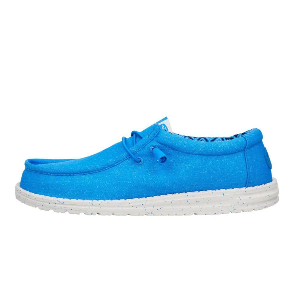 Hey Dude Wally Stretch Canvas Bleu Taille 7 | Chaussures homme | Mocassins homme | Confortables et l  gers