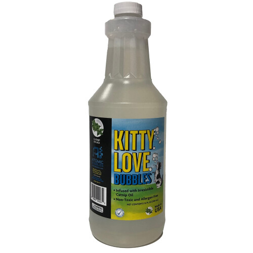 Atomic Bubbles Love Catnip Scented Bubbles 32oz. Refill Bottle Multi