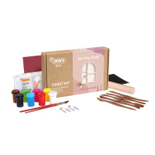 Jovi - DIY-Lufttrocknungsset - Regal - T pferset fur Erwachsene zum Bau eines Regals mit weissem, lufttrocknendem Ton + Farben, Modellierwerkzeuge