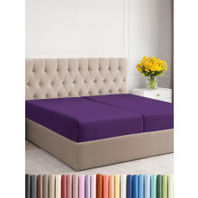 Geteiltes Spannbettlaken fr King-Size-Betten  Hotel-Luxus-Einzelbettlaken nur mit Spannbettlaken  Passend fr Matratzen zwischen 20 und 40 cm  Ti